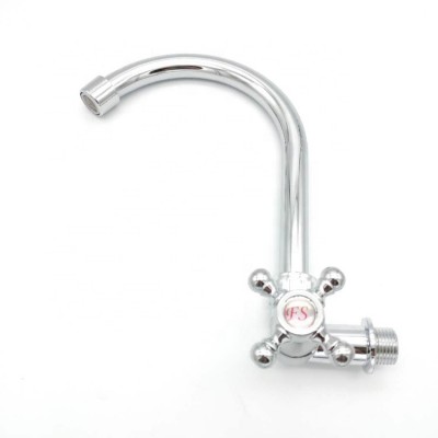 New Wall Mounted Water Tap Wash Basin Chrome Plastic Faucet