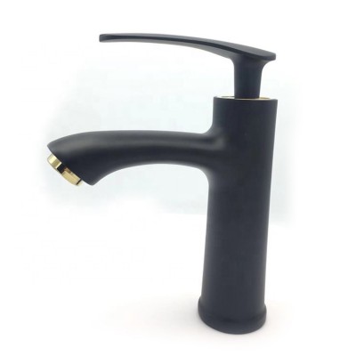 Fashion Sanitaryware bathroom paint musluk black basin faucet with low price