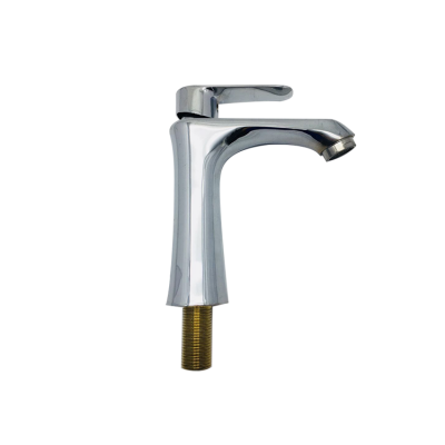 Single Cold Brass Faucet in basin Factory Supply Hot Sale Zinc Surface Finish Deck mount Tap Silver Body